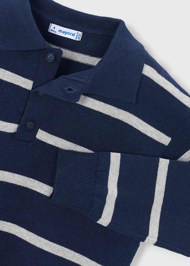 || Mayoral || Gebreide polo met lange mouwen - Blue 82