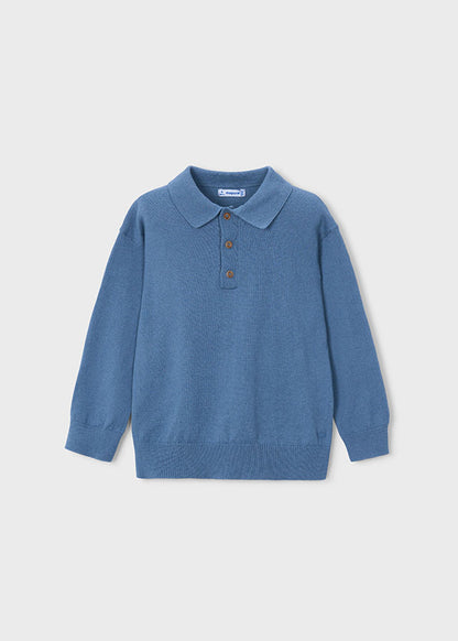 || Mayoral || Gebreide polo met lange mouwen - Steel 84