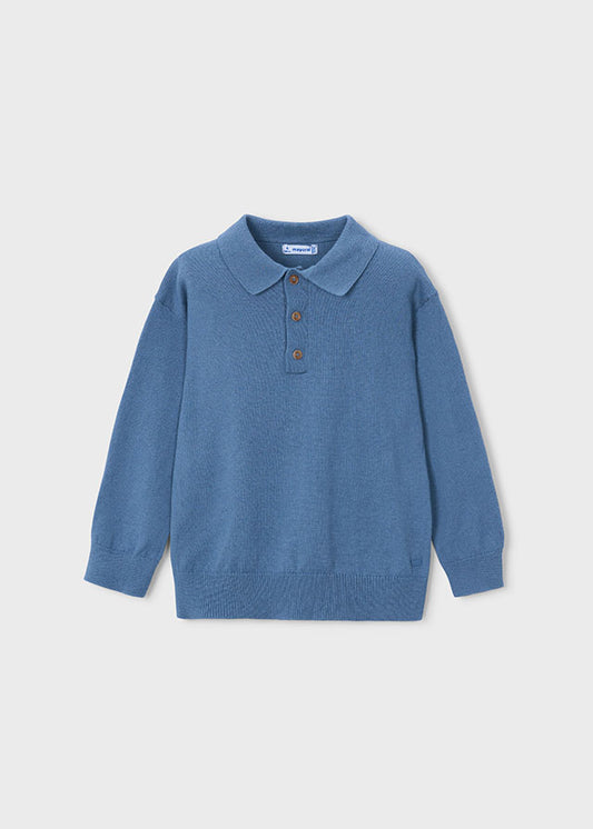 || Mayoral || Gebreide polo met lange mouwen - Steel 84