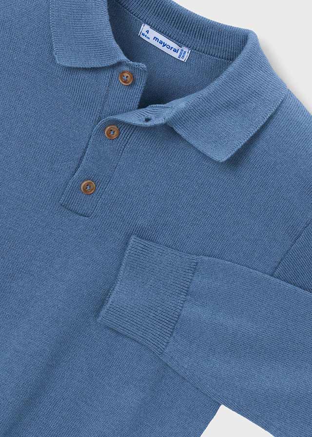 || Mayoral || Gebreide polo met lange mouwen - Steel 84