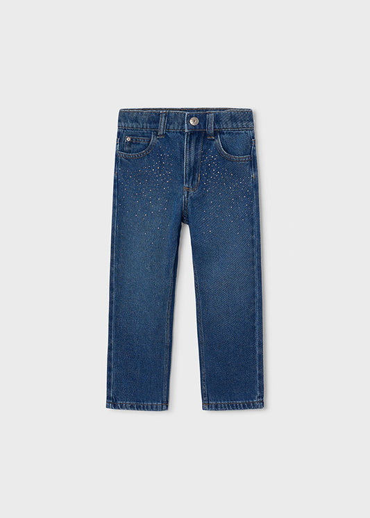 || Mayoral || Wideleg jeans met glitter steentjes