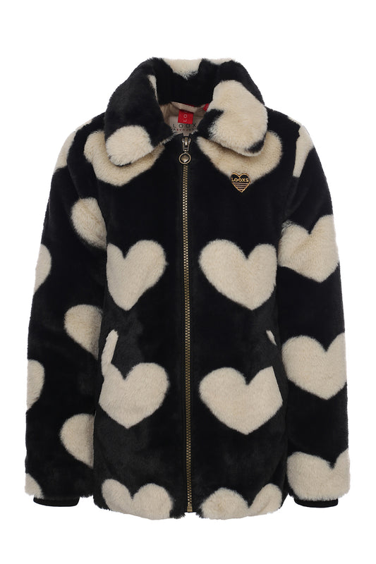 || LOOXS || Fake fur teddy jas - harten