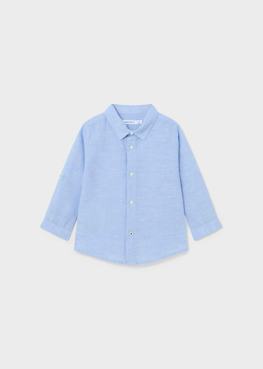 || Mayoral || Basis linnen overhemd blauw - Baby