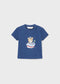 || Mayoral || Gestreept t-shirt met beer blauw  - Newborn