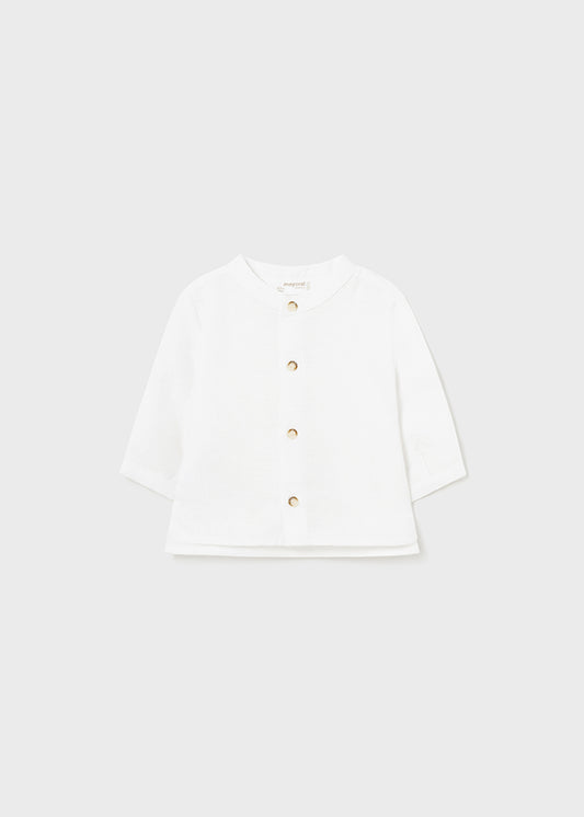 || Mayoral || Linnen shirt met mao kraag - Newborn