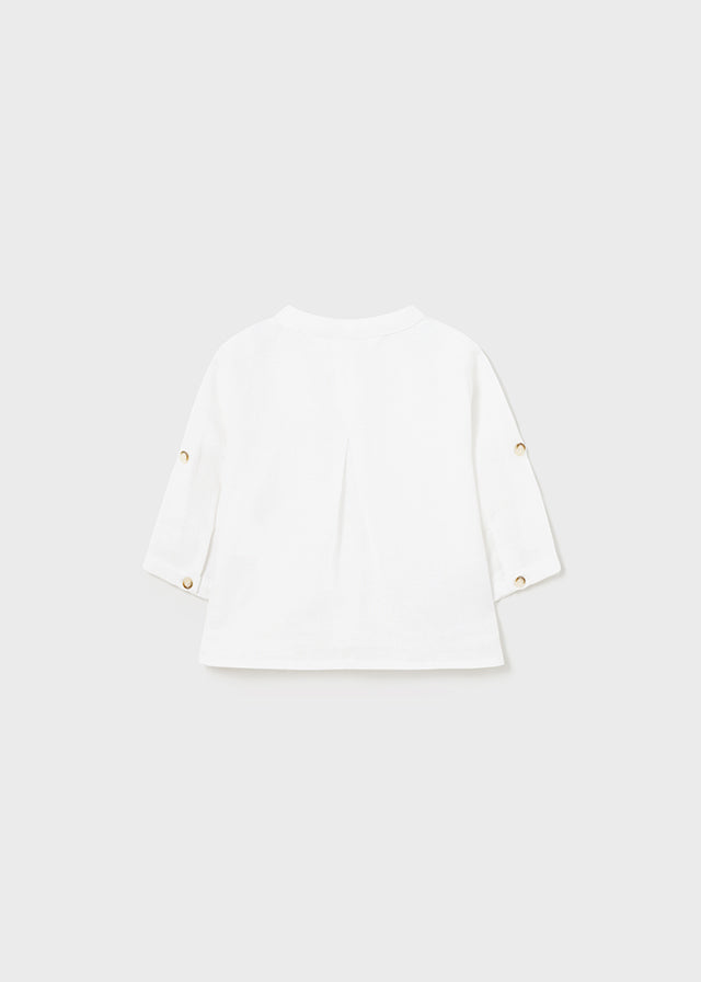 || Mayoral || Linnen shirt met mao kraag - Newborn