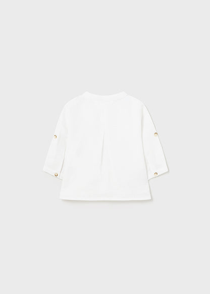 || Mayoral || Linnen shirt met mao kraag - Newborn