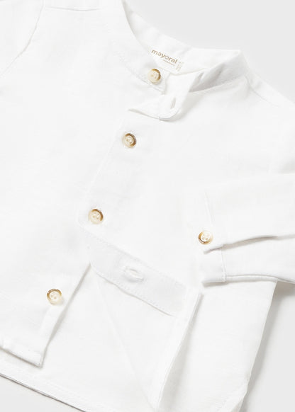 || Mayoral || Linnen shirt met mao kraag - Newborn