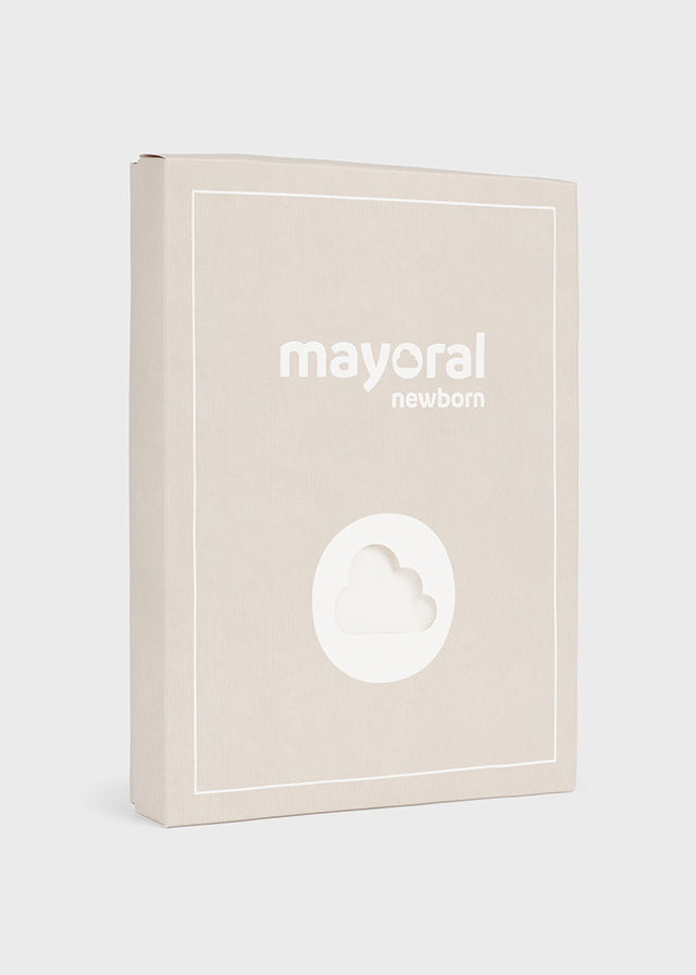|| Mayoral || Newborn set ecru gestreept