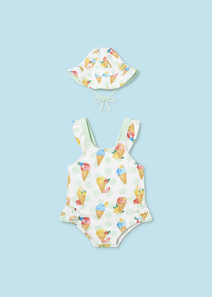 JiAmy Peuter pasgeboren baby meisje zwemset met schattige hoed mouwloos JiAmy Peuter pasgeboren baby meisje zwemset met schattige hoed mouwloos