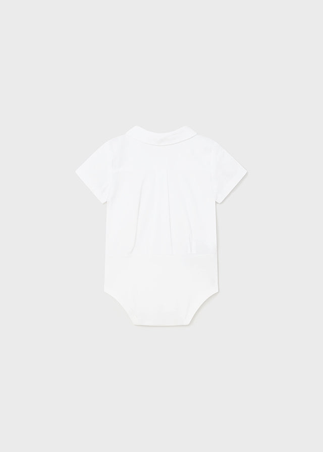 || Mayoral || Shirt romper met kraag wit - Newborn