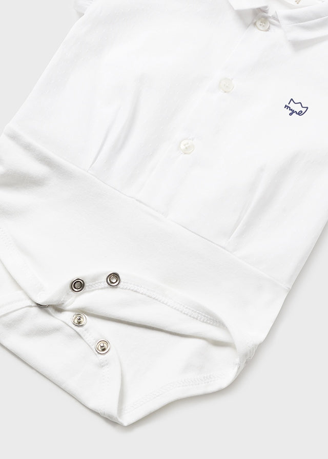 || Mayoral || Shirt romper met kraag wit - Newborn