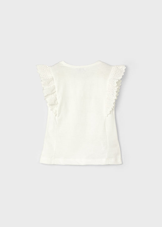|| Mayoral || T-shirt met gehaakt randje - Mini