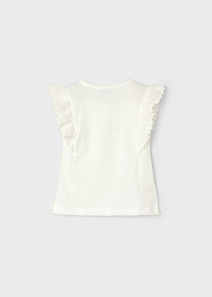 || Mayoral || T-shirt met gehaakt randje - Mini