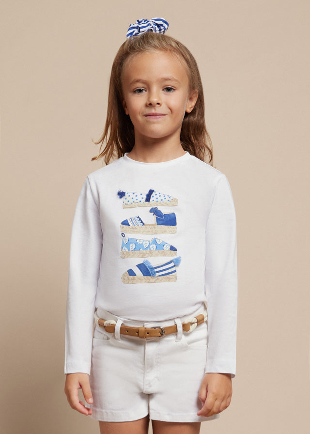 || Mayoral || T-shirt lange mouw met sandalen print - Mini