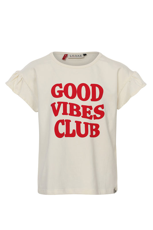 || LOOXS || T-shirt met print ‘Good Vibes Only’