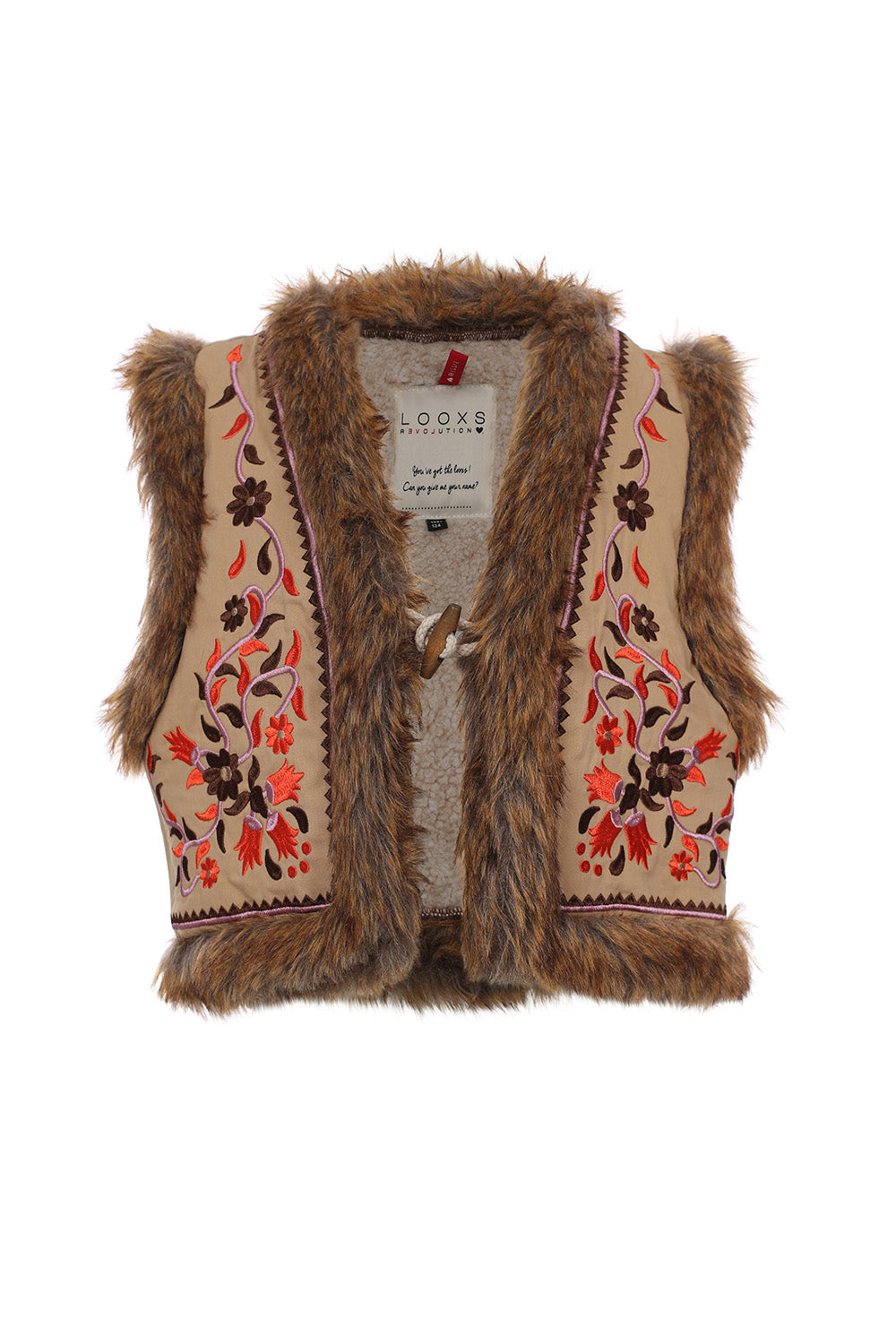 || LOOXS || Gilet met borduur en fake fur