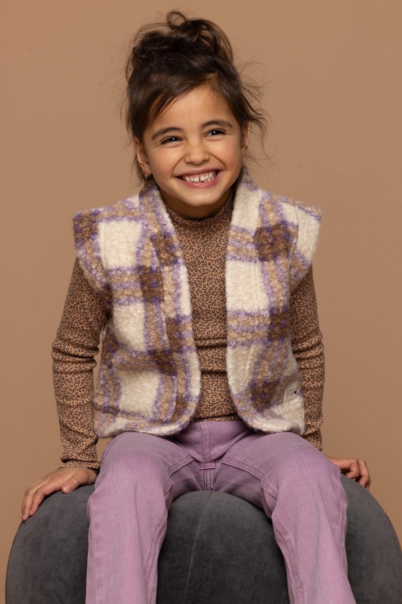 || LOOXS || Geruit bouclé gilet