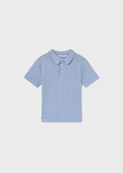 || Mayoral || Gebreide polo korte mouw - light blue 73