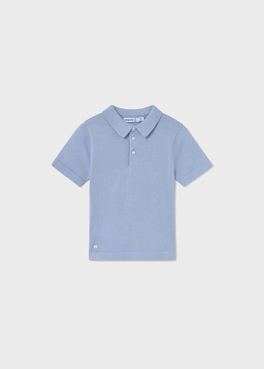 || Mayoral || Gebreide polo korte mouw - light blue 73