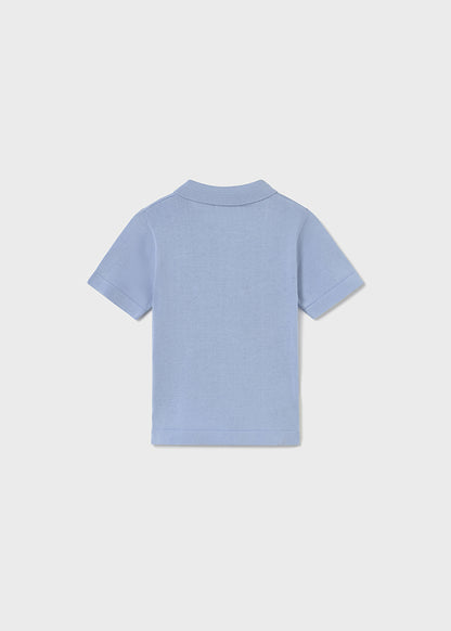 || Mayoral || Gebreide polo korte mouw - light blue 73
