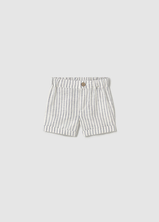 || Mayoral || Gestreepte linnen shorts