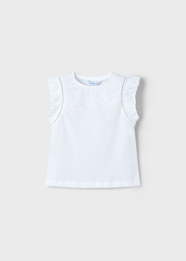 || Mayoral || Top met broderie en ruffles
