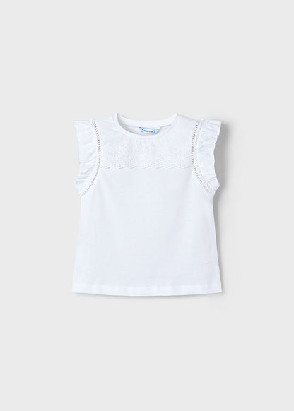 || Mayoral || Top met broderie en ruffles
