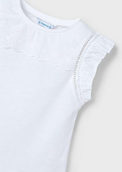 || Mayoral || Top met broderie en ruffles