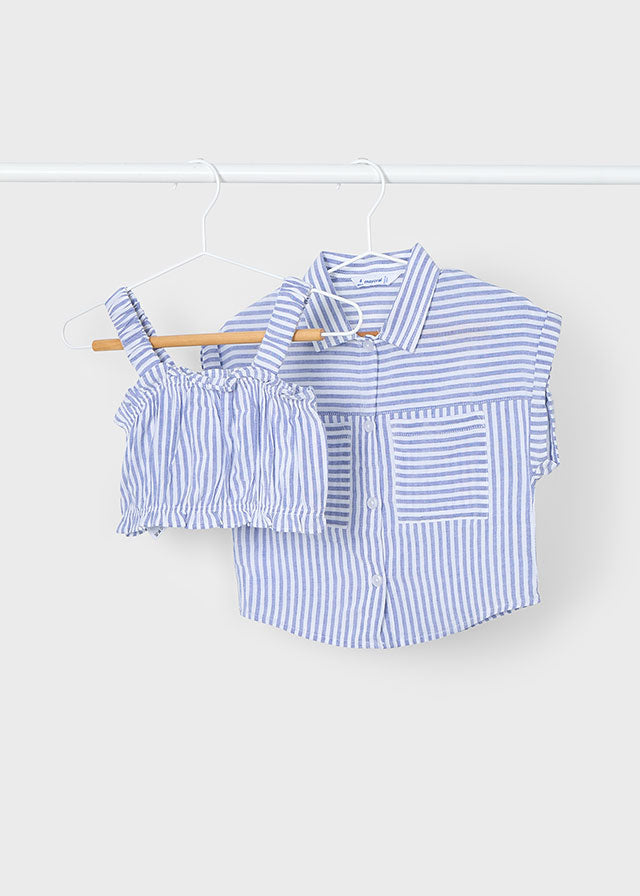 || Mayoral || Tweedelige blouse met streepjes