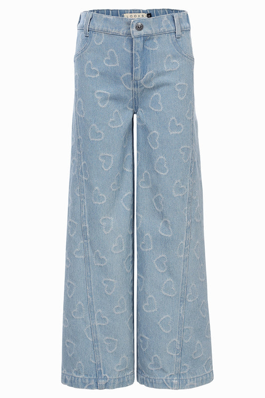 || LOOXS || Jeans met hartjes - wide leg