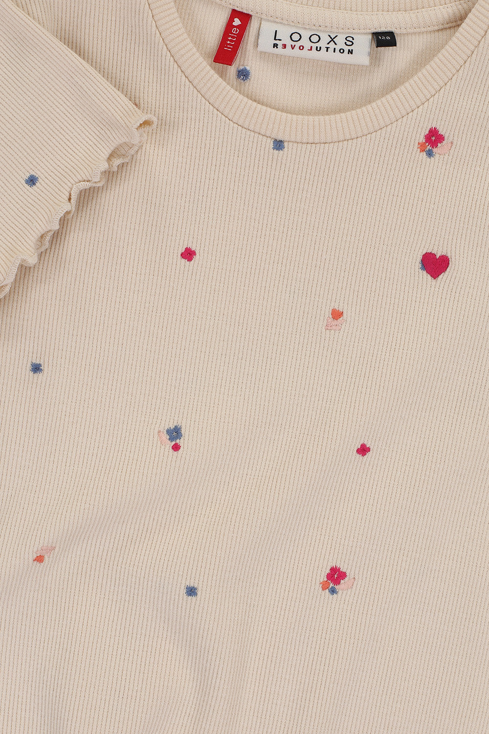|| LOOXS || T-shirt met geborduurde bloemen