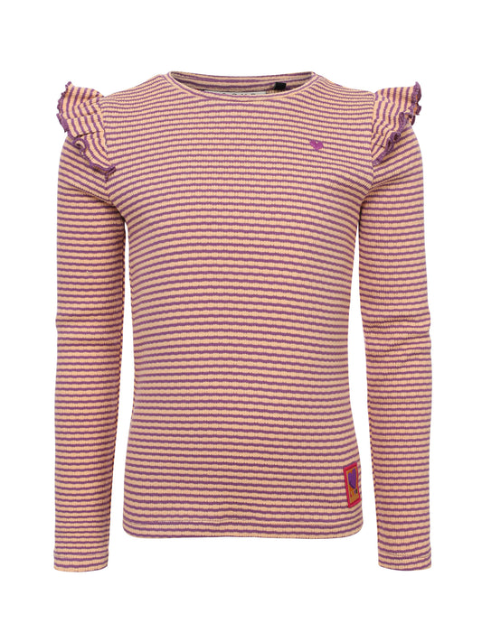 || LOOXS || Gestreepte longlseeve met ruffles