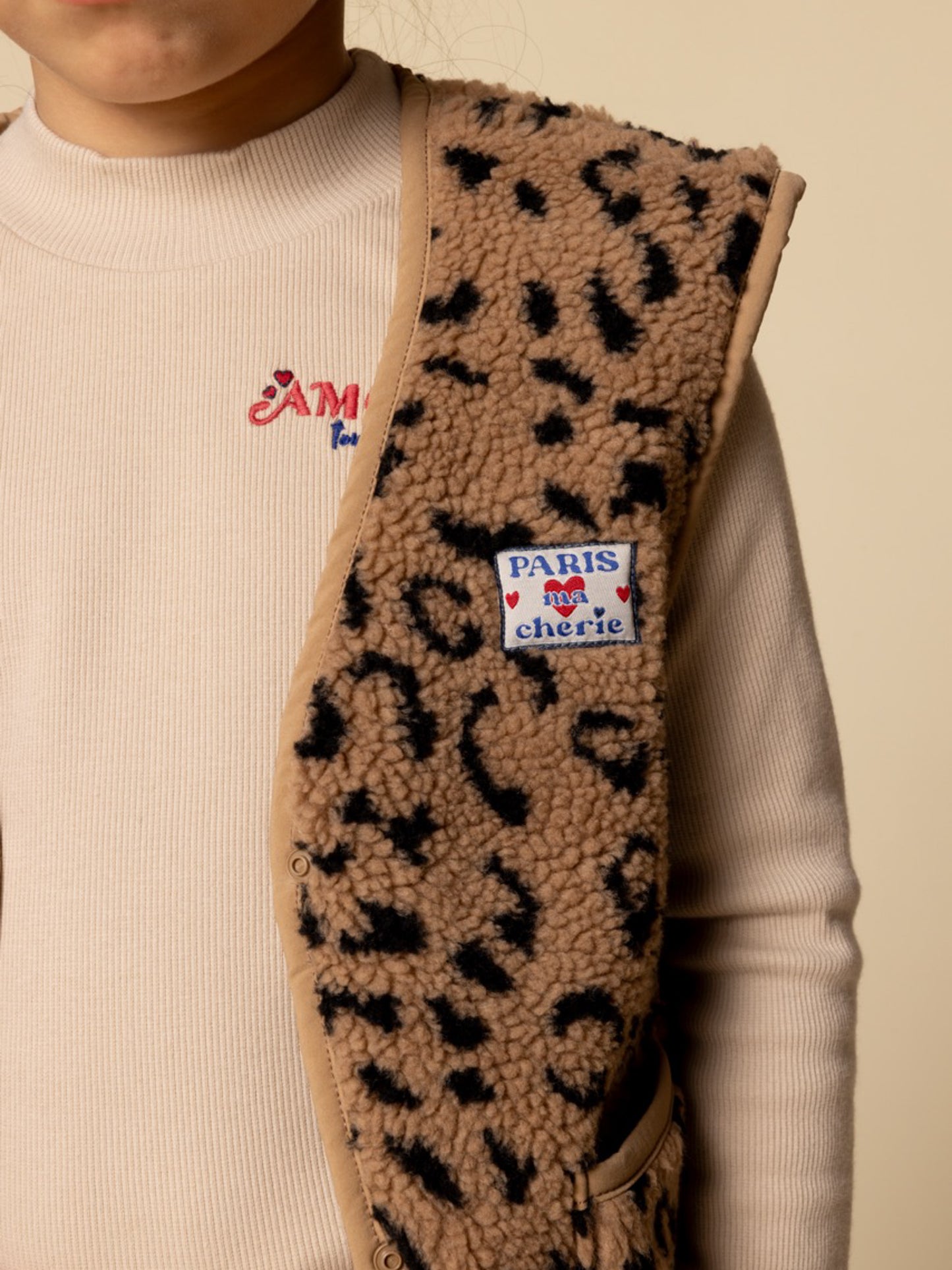 || LOOXS || Teddy gilet panter ‘Love Club’