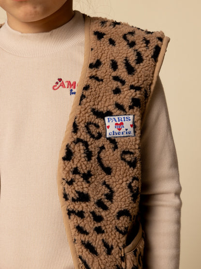 || LOOXS || Teddy gilet panter ‘Love Club’