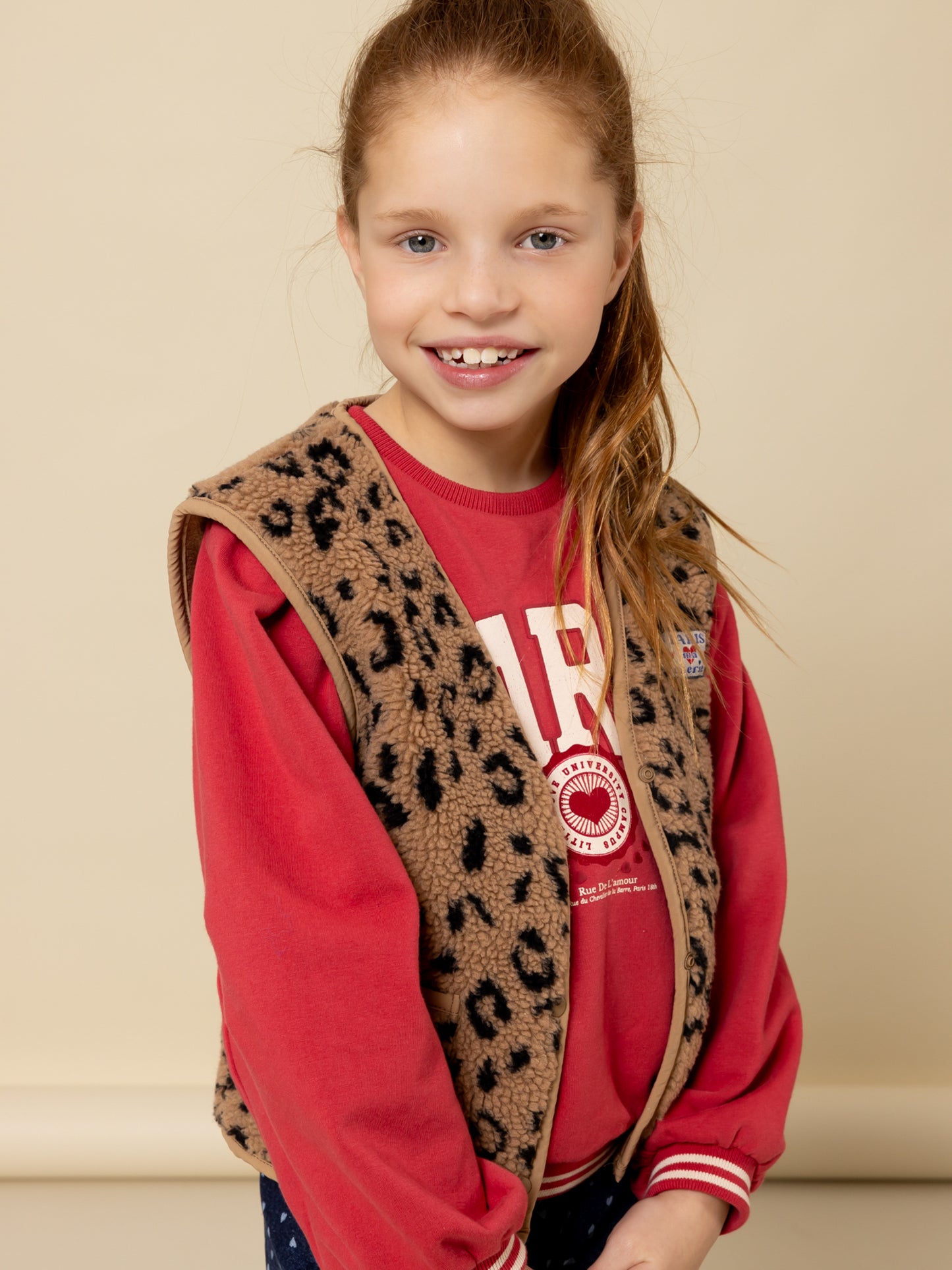 || LOOXS || Teddy gilet panter ‘Love Club’