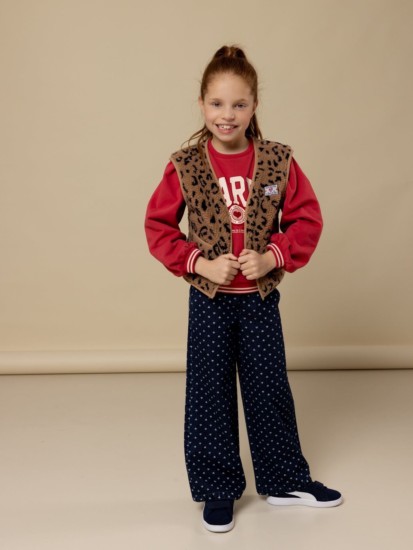 || LOOXS || Wideleg denim met hartjes