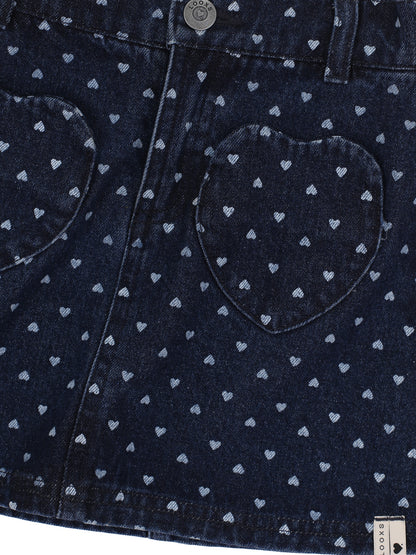 || LOOXS || Jeans rok met hartjes
