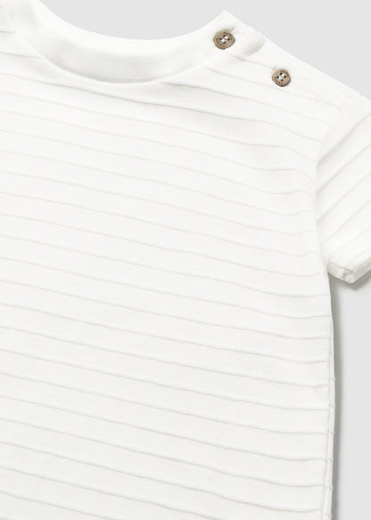 || Mayoral || Gebreid t-shirt met houten knoopjes