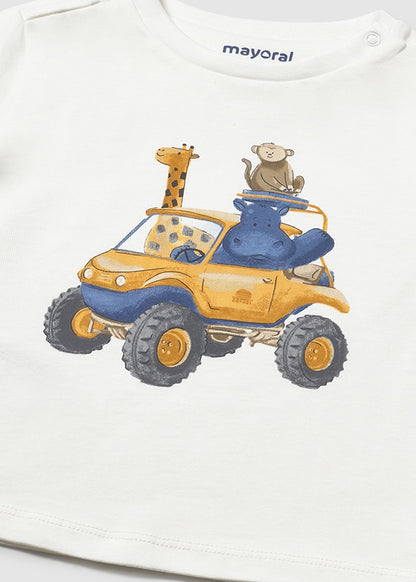 || Mayoral || T-shirt met jeep en dieren
