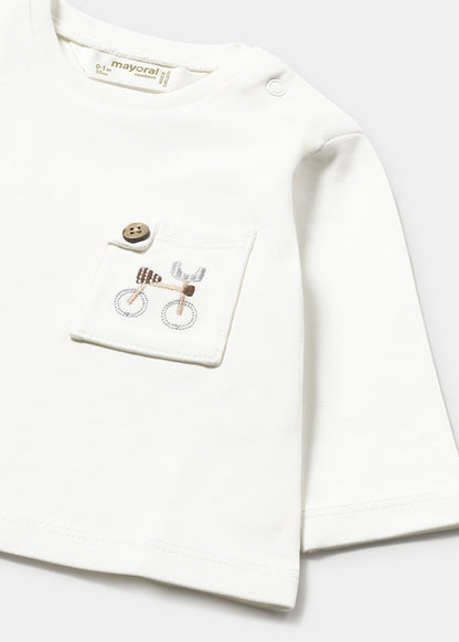 || Mayoral || T-shirt met borstzakje en fiets