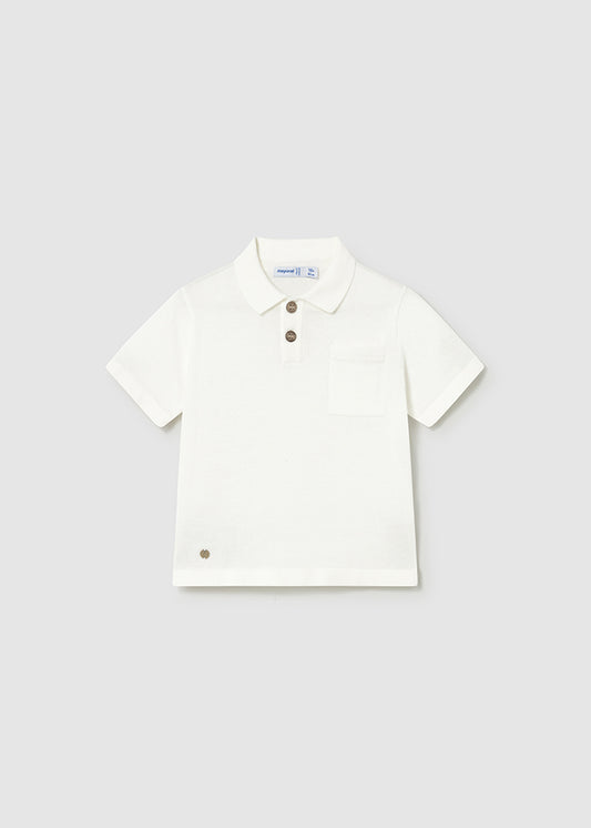 || Mayoral || Gebreide polo korte mouw - Cream 040