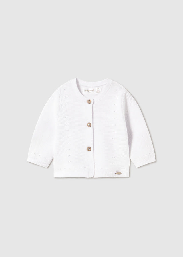 || Mayoral || Gebreid vestje pointelle - Wit