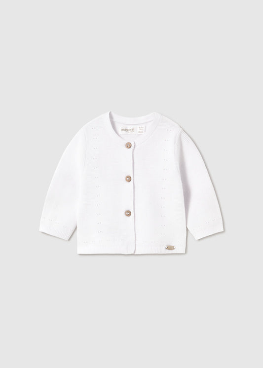 || Mayoral || Gebreid vestje pointelle - Wit