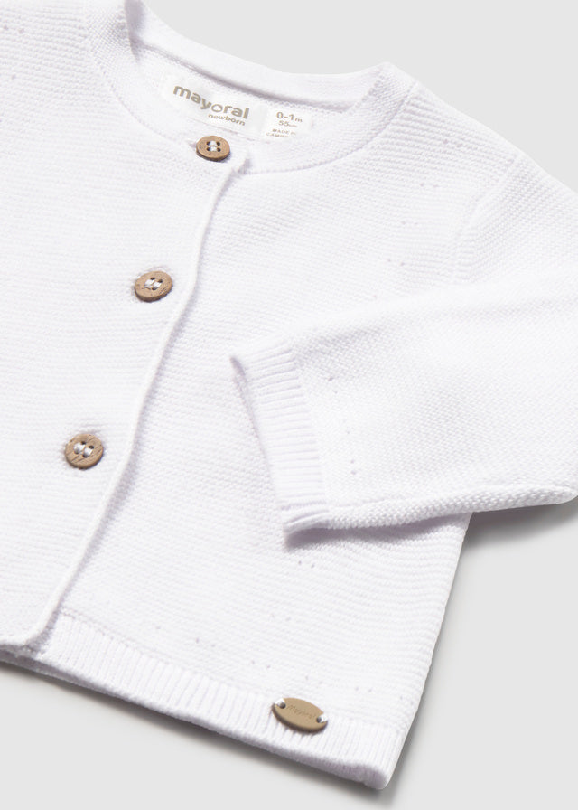 || Mayoral || Gebreid vestje pointelle - Wit