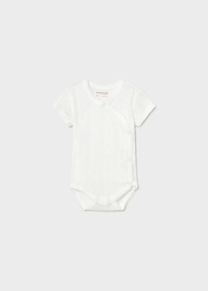 || Mayoral || Romper met korte mouwen en pointelle - Naturel