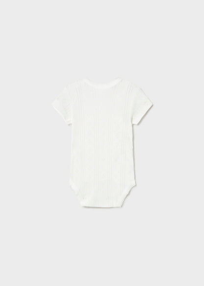 || Mayoral || Romper met korte mouwen en pointelle - Naturel