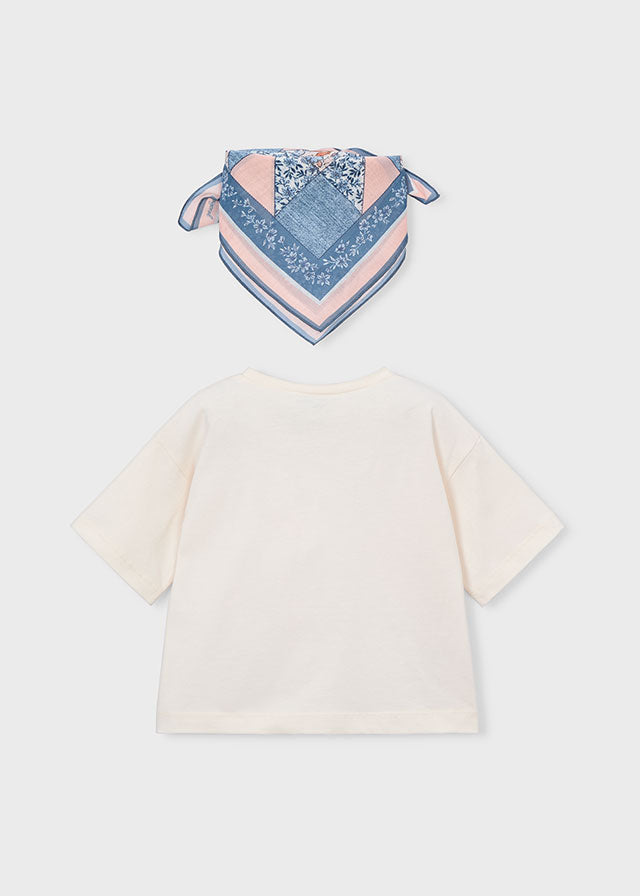 || Mayoral || T-shirt met print en sjaaltje