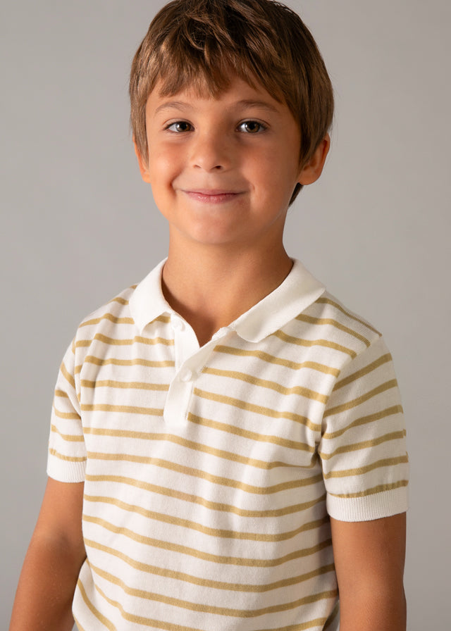 || Mayoral || Gebreide polo met korte mouw - Gestreept 090