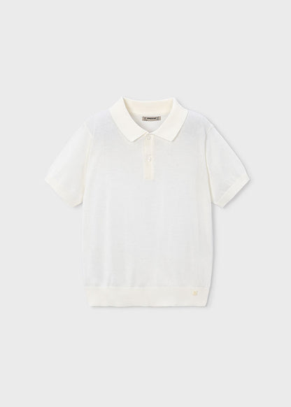 || Mayoral || Gebreide polo met korte mouw - Cream 92